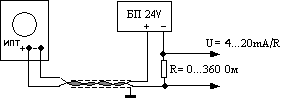 Схема подключения датчика тока ИПТ-1